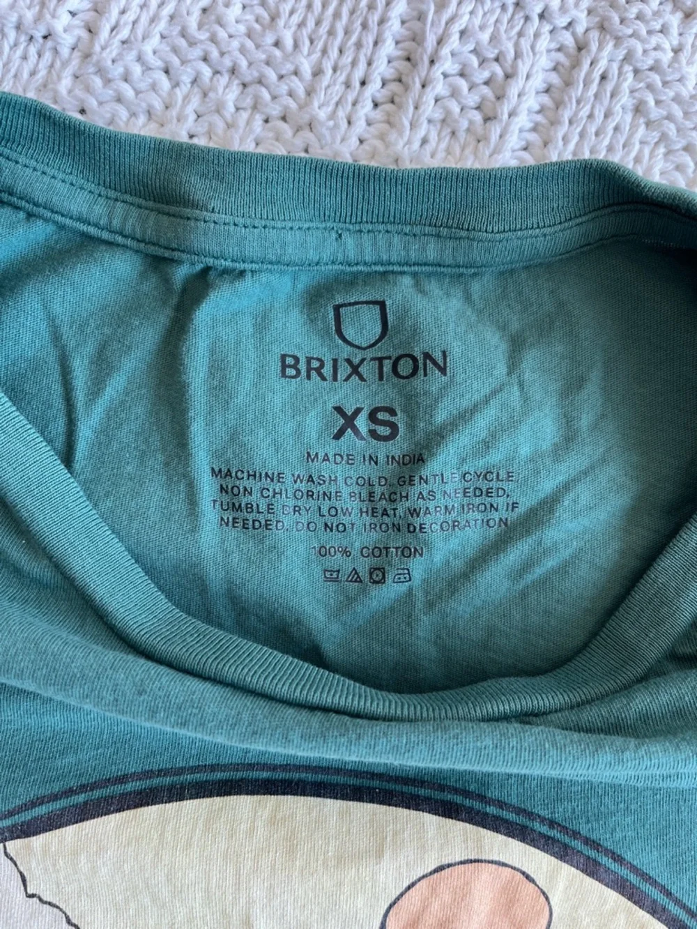 Brixton Women's Oversized Desert Cactus Boxy Crew Tee Shirt Cactus Green Sz XS - Picture 2 of 5